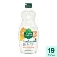Seventh Generation Dish Liquid Soap Clementine Zest Lemongrass, 19 Ounce