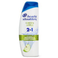 Head & Shoulders 2 in 1 Dandruff Shampoo and Conditioner, Green Apple, 12.5 oz, 12.5 Ounce