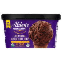 Aldens Organic Ice Cream, Chocolate Chocolate Chip, 1.5 Quart