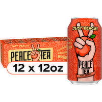 Peace Tea Peace Tea Just Peachy, Iced Tea With Natural Peach Flavor, 12 Fluid ounce
