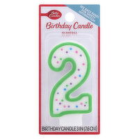 Betty Crocker Birthday Candle, Numeral 2, 3 Inch, 1 Each