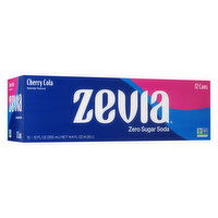 Zevia Soda, Zero Sugar, Cherry Cola, 12 Each