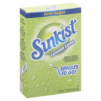 Sunkist Singles to Go! Drink Mix, Zero Sugar, Lemon Lime, 6 Each