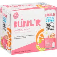 BUBBL'R Antioxidant Sparkling Water, Twisted Elix'r, 6 pk/ 12 fl oz. Cans, 72 Fluid ounce