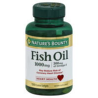 Nature's Bounty Fish Oil, 1000 mg, Coated Softgels, 120 Each