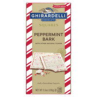 Ghirardelli Chocolate, Peppermint Bark, Squares, 3.5 Ounce