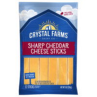 Crystal Farms Cheese Sticks, Sharp Cheddar, 12 Each