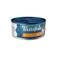 Blue Buffalo BLUE Tastefuls Natural Pate Wet Cat Food, Turkey & Chicken Entrée, 5.5 Ounce