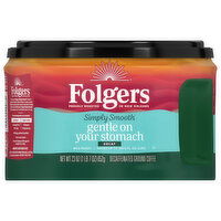 Folgers Coffee, Ground, Mild Roast, Simply Smooth, Decaf, 23 Ounce