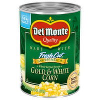 Del Monte Harvest Selects Fresh Cut Whole Kernel Sweet Gold & White Corn, 15.25 Ounce