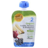 Wild Harvest Baby Food, Organic, Apples Bananas & Blueberries, 2 (6 Months & Up), 3.5 Ounce