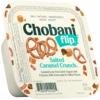 Chobani Flip Yogurt, Greek, Salted Caramel Crunch, 4.5 Ounce