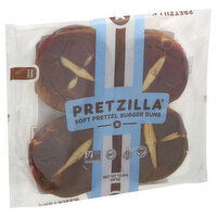 Pretzilla Burger Buns, Soft Pretzel, 12.8 Ounce