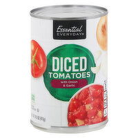 Essential Everyday Tomatoes, with Onion & Garlic, Diced, 14.5 Ounce