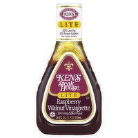 Ken's Steak House Dressing & Marinade, Raspberry Walnut Vinaigrette, Lite, 16 Ounce