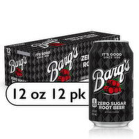 Barq's  Sugar Root Beer Soda Soft Drink, 12 Each