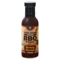 Triple Crown BBQ Sauce, Organic, Hickory Bourbon, 14 Ounce