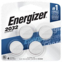 Energizer Batteries, Lithium, 2032, 4 Each