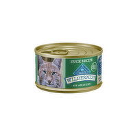 Blue Buffalo BLUE Wilderness Wilderness High Protein Grain Free, Natural Adult Pate Wet Cat Food, Duck, 3 Ounce