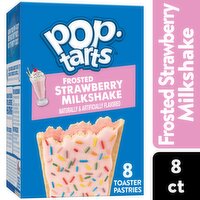 Pop-Tarts Frosted Strawberry Milkshake Toaster Pastries, 13.5 Each