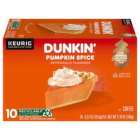 Dunkin' Coffee, Pumpkin Spice, K-Cup Pods, 10 Each