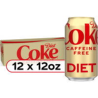Diet Coke Diet Coca-Cola Caffeine Free Soda Caffeine Free Soda Soft Drink, 12 Each