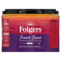 Folgers Coffee, Ground, Med-Dark, French Roast, 22.6 Ounce
