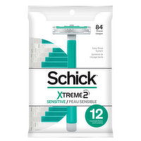 Schick Twin blade Sensitive Disposable Razors, 12 Each