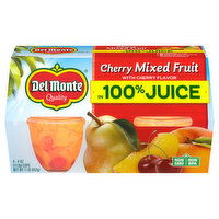 Del Monte Mixed Fruit in 100% Juice, Cherry, 4 Each