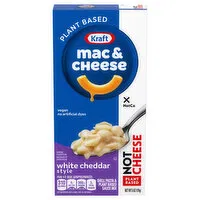 Kraft Mac & Cheese, Plant Based, White Cheddar Style, Not Cheese, 6 Ounce