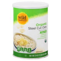 Wild Harvest Oats, Steel Cut, Organic, 24 Ounce