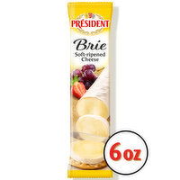 President Cheese, Brie, Soft-Ripened, 6 Ounce