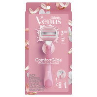 Venus ComfortGlide White Tea Women's Razor Handle + 2 Blade Refills, 1 Each