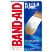 Band-Aid Flexible Fabric Extra Large Bandages, 10 Each