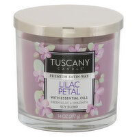 Tuscany Candle Candle, Fresh Lilac & Hyacinth, Soy Blend, 1 Each