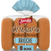 Sara Lee Artesano Brioche Hot Dog Buns, 8 count, 16 oz, 8 Each