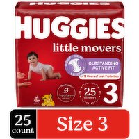 Huggies Little Movers Huggies Little Movers Baby Diapers, Size 3, 25 Ct, 25 Each