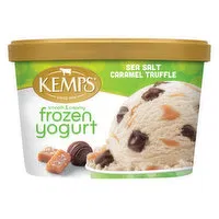 Kemps Frozen Yogurt, Sea Salt Caramel Truffle, 1.5 Quart