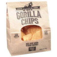 Crazy Fresh Gorilla Chips, White Corn, 12 Ounce