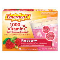 Emergen-C Vitamin C Fizzy Drink Mix Raspberry, 30 Each