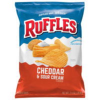 Ruffles Potato Chips, Cheddar & Sour Cream Flavored, 2.5 Ounce