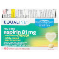 Equaline Low Dose 81 mg Aspirin, 120 Each