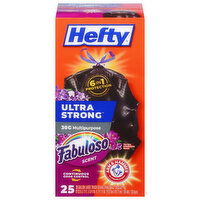 Hefty Ultra Strong Trash Bags, Drawstring, Fabuloso Scent, Large, 25 Each