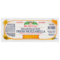 BelGioioso Sliced Cheese, Zesty, Marinated, Fresh Mozzarella, 8 Ounce