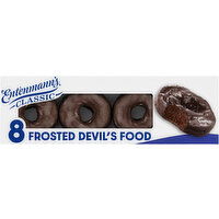 Entenmann's Frosted Devil's Food Chocolate Donuts, 8 count, 17.5 oz, 8 Each
