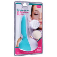 Jacent Cleansing Brush, Power Facial, 2 in 1, 1 Each