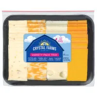 Crystal Farms Cheese, Assorted, Variety Pack tray, 32 Each