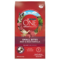 Purina One SmartBlend Adult Dog Food, Beef & Rice Formula, Small Bites,, 8 Pound