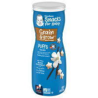 Gerber Snacks for Baby Puffs, Vanilla, Grain & Grow, 1.48 Ounce