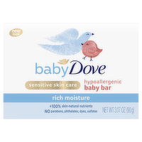 Baby Dove Baby Bar, Rich Moisture, 3.17 Ounce